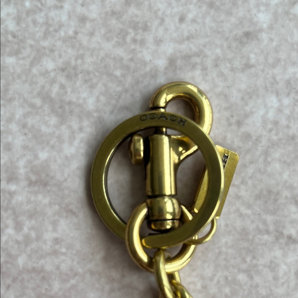 Coach Gold-Tone Cherry Key Charm with Red Glitter - Picture 2 of 4